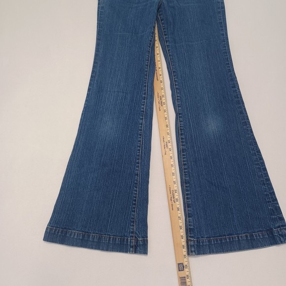 Seven 7  Flare Wide Leg Jeans Medium Wash Size 30 BELL - Picture 11 of 11
